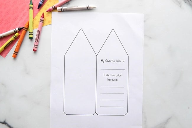 Crayon Card Template Printable