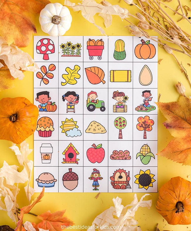 Fall Bingo Calling Cards