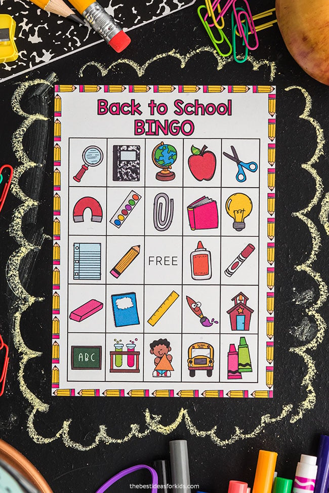 Free Printable Back to School Bingo Cards