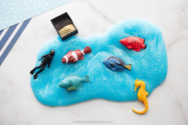 Ocean Slime Recipe Perfect for a Preschool Ocean Theme - Fun-A-Day!