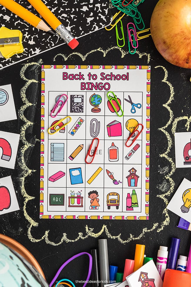 Paper Clip Markers for Back to School Bingo