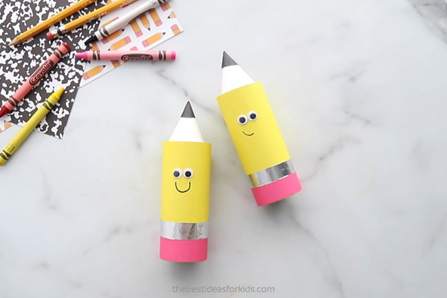Toilet Paper Roll Pencil Craft for Kids