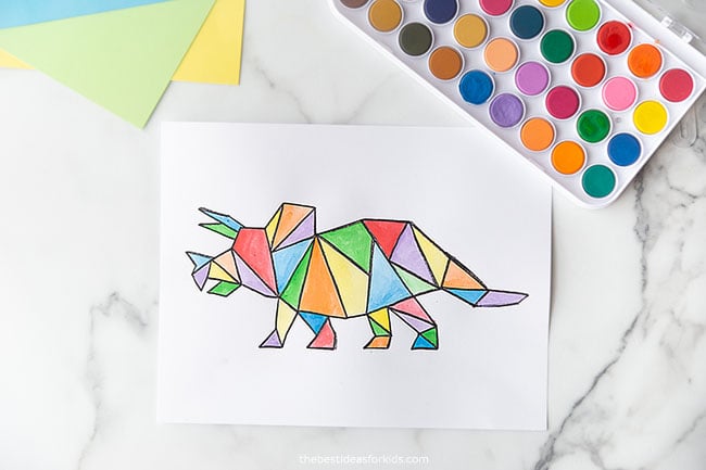 Triceratops Dinosaur Art