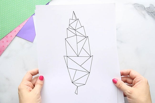 Free Printable Leaf Geometric Leaves