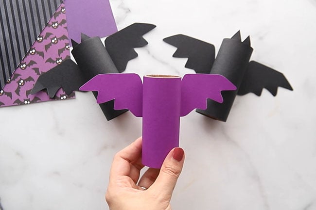 Glue Paper Bat Wings on