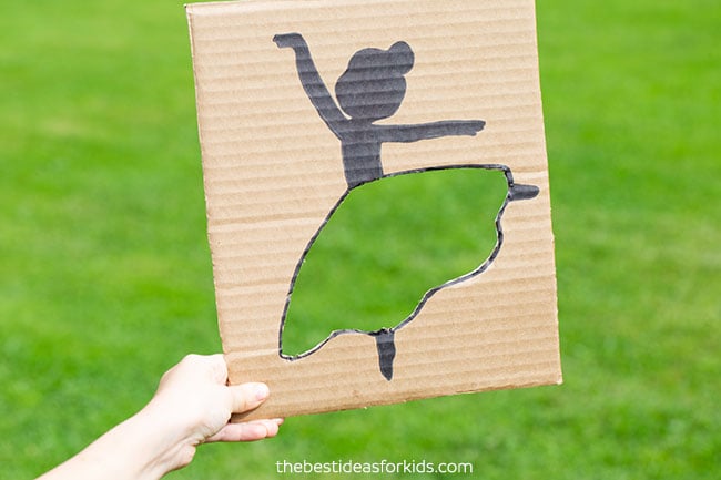 Grass Cardboard Ballerina Cutout