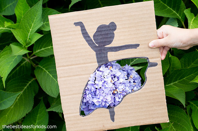 Purple Flower Ballerina Cutout