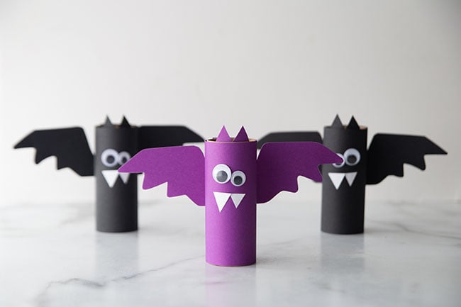 Toilet Paper Roll Bats Craft for Kids