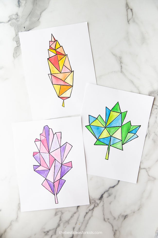 Watercolor Leaf Art Project