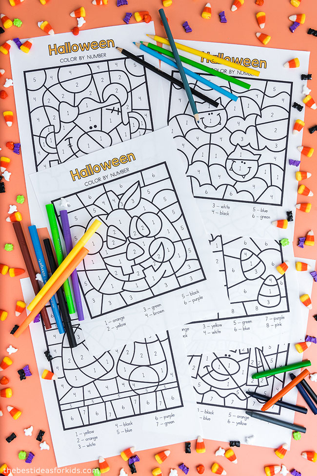 Halloween Color By Number Free Printables DIY Crafts