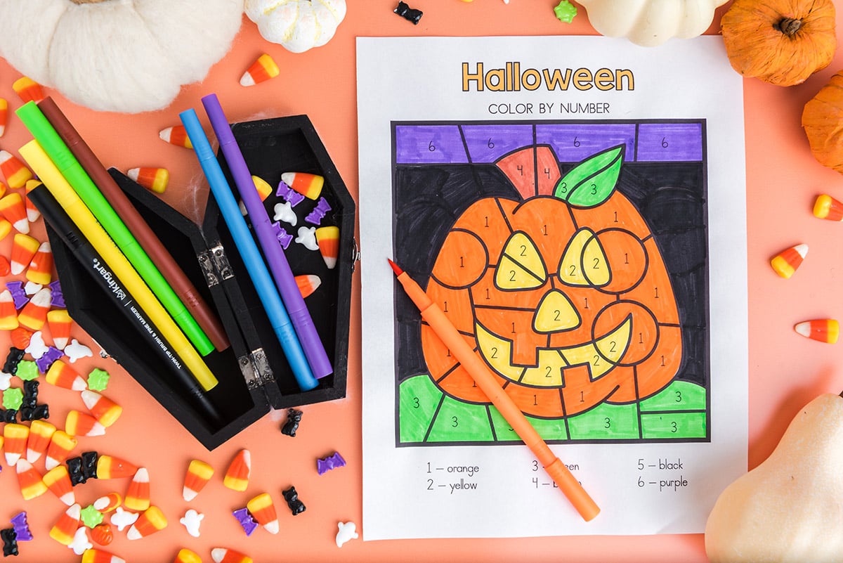 FREE Printable Halloween Color By Number - The Best Ideas for Kids