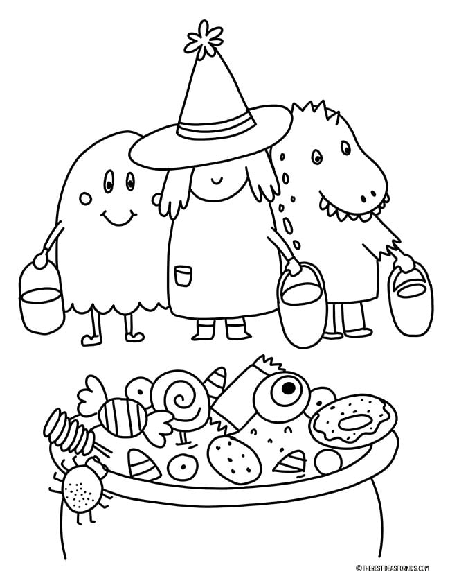 Halloween Costumes Coloring Page