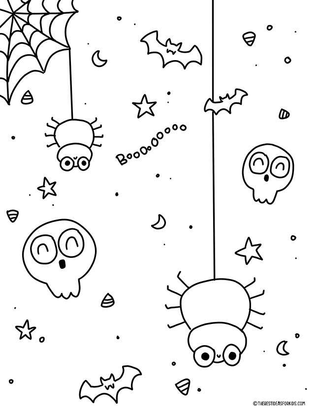 Halloween Spider Coloring Page