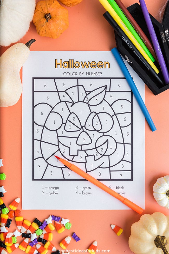 FREE Printable Halloween Color By Number - The Best Ideas for Kids