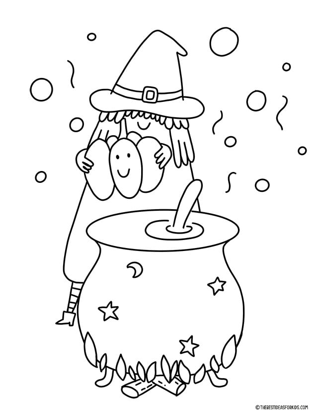 Witch's Brew Coloring Page