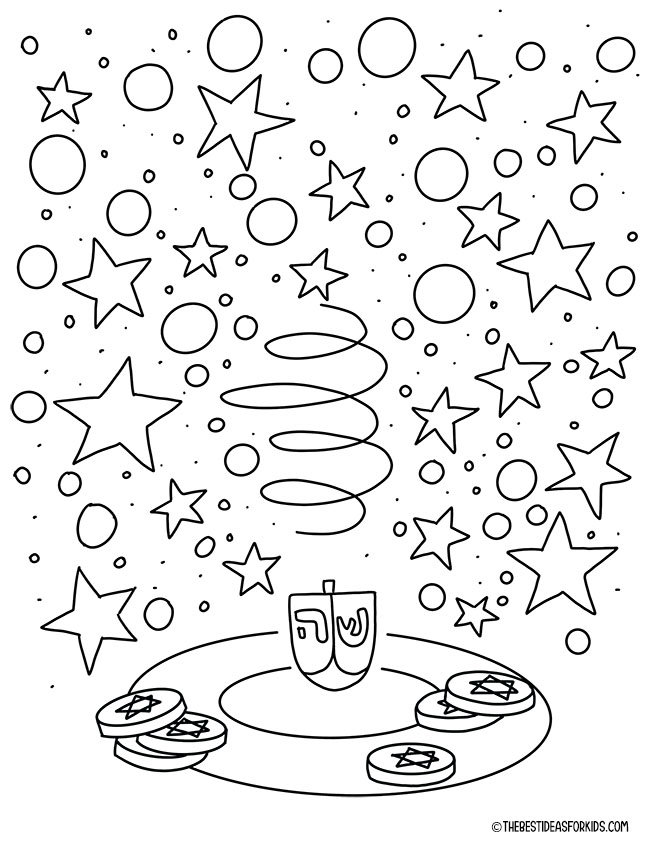 Dreidel Coloring Page