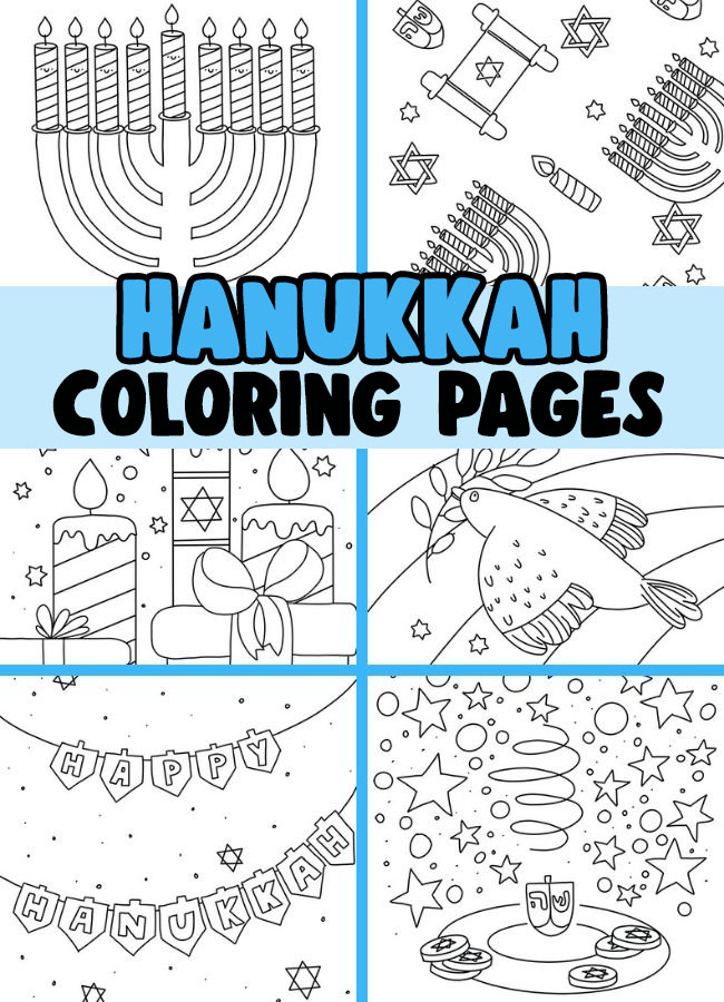 Hanukkah Coloring Pages for Kids
