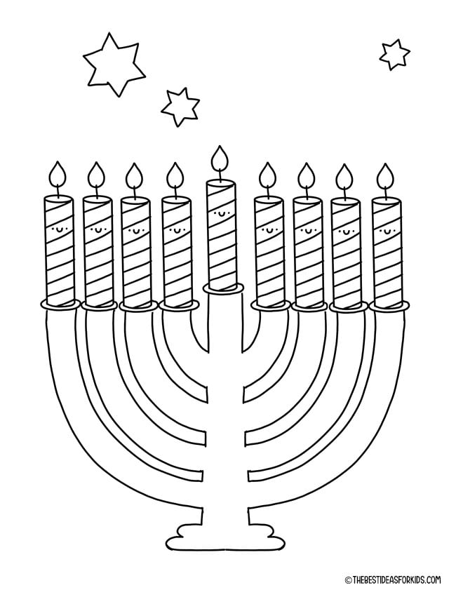 Menorah Coloring Page