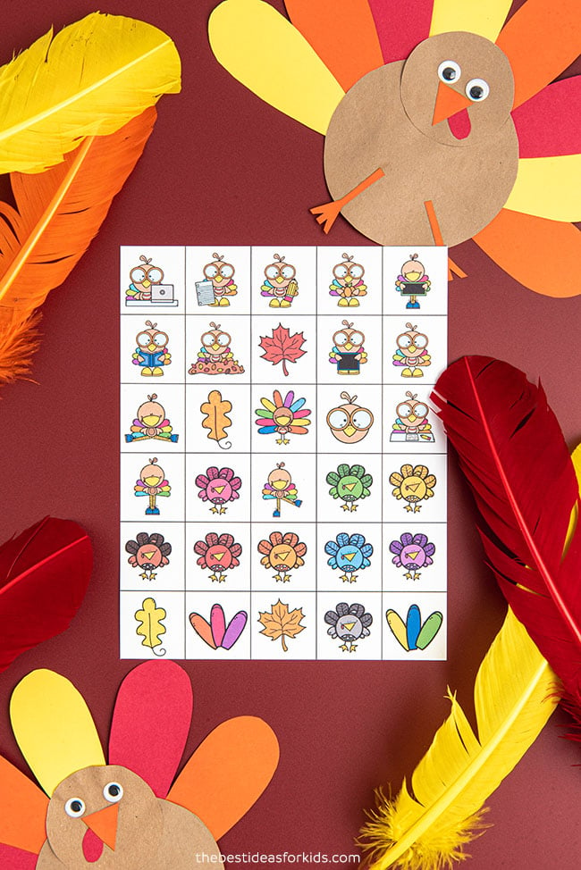 Turkey Bingo Calling Cards