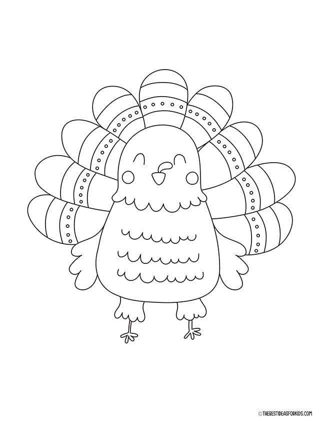 Turkey Coloring Page for Kids