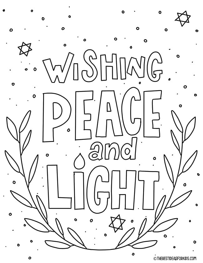 Wishing Peace Coloring Page