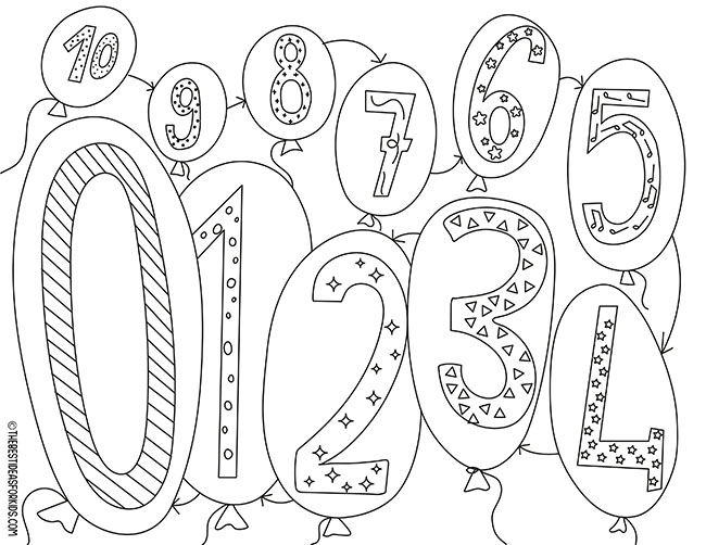Countdown Coloring Page