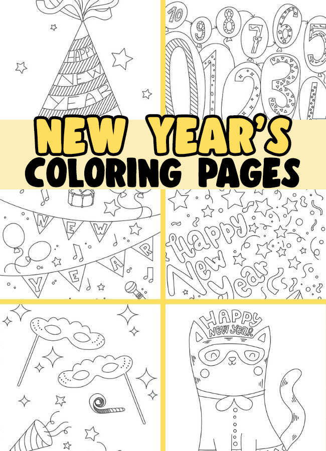 New Years Coloring Pages Free Printables
