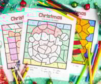 christmas color by number