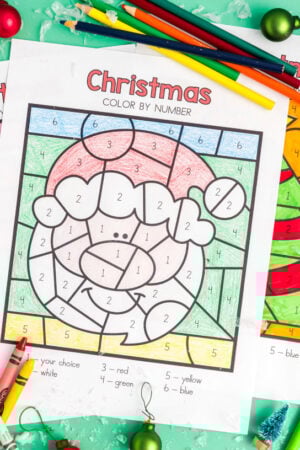 christmas color by number
