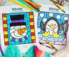 winter color by number