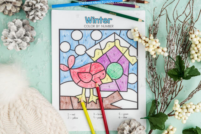 Winter Color By Number (Free Printables) - The Best Ideas for Kids