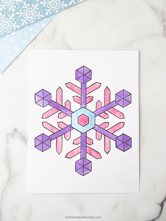 Pink and Purple Snowflake