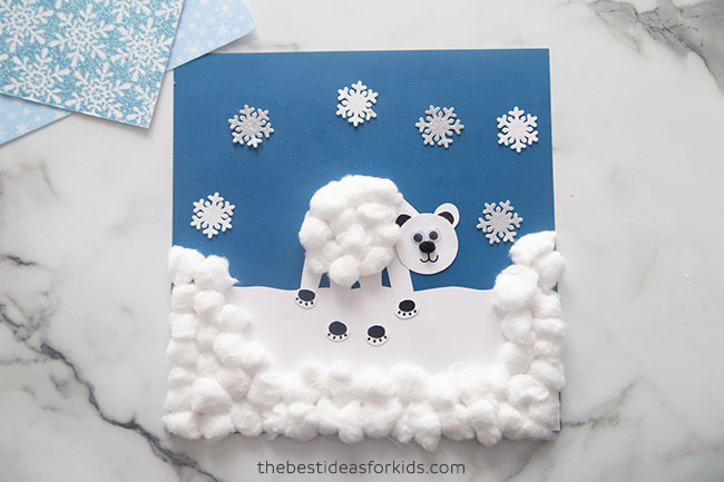 Polar Bear Handprint Winter Craft