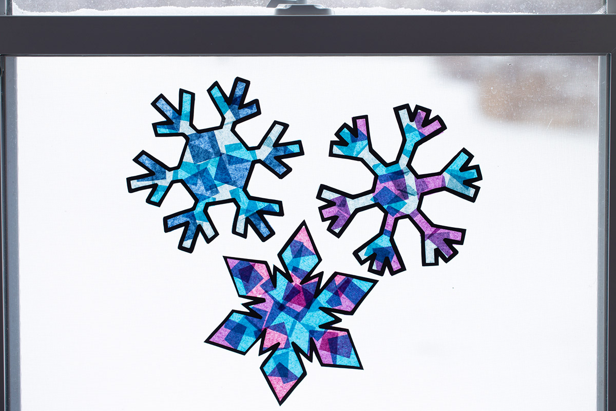 Snowflake Suncatcher (with Free Templates) The Best Ideas for Kids
