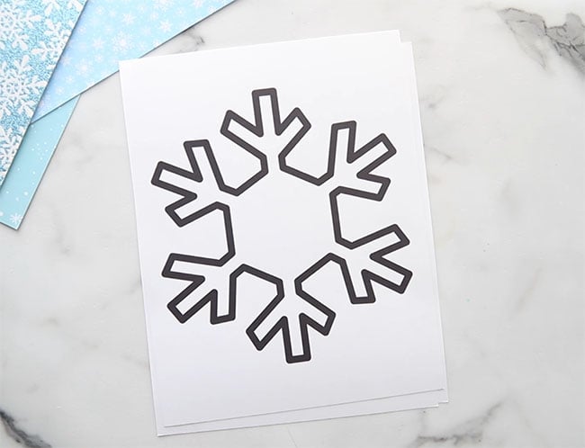 Snowflake Suncatcher Printable Template