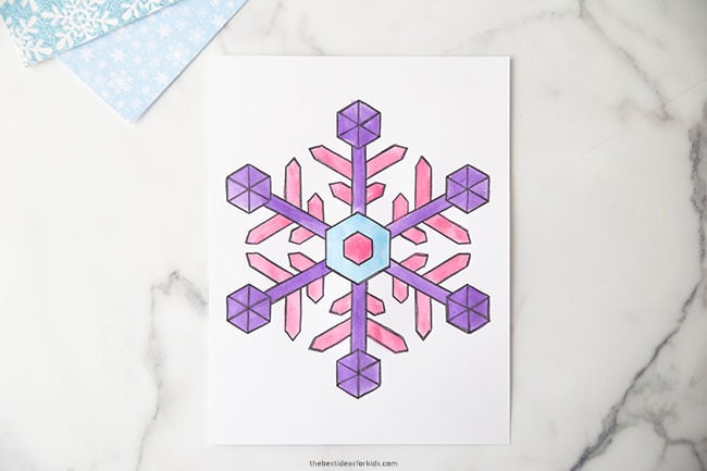Watercolor Snowflake Craft