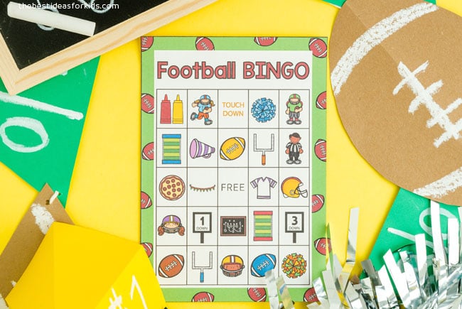 cards for football bingo