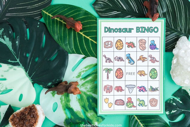 dinosaur bingo printable pages