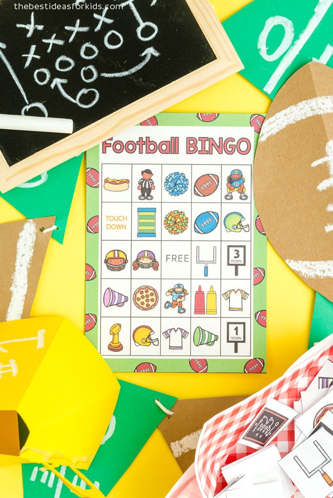 kids football bingo