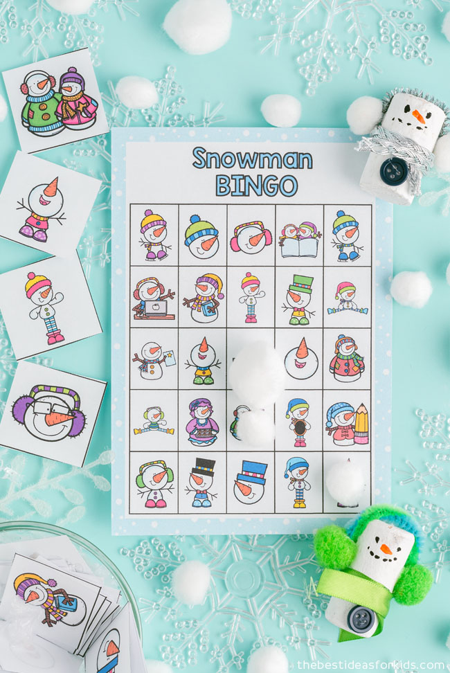 snowman bingo cards printable