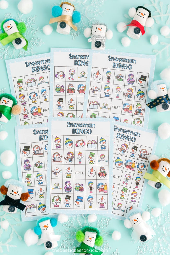snowman bingo cards
