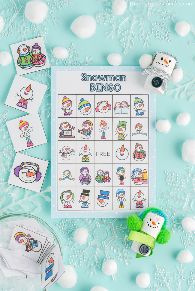 snowman bingo printable for kids