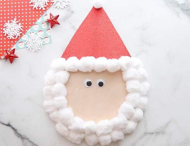 Paper deals plate santa