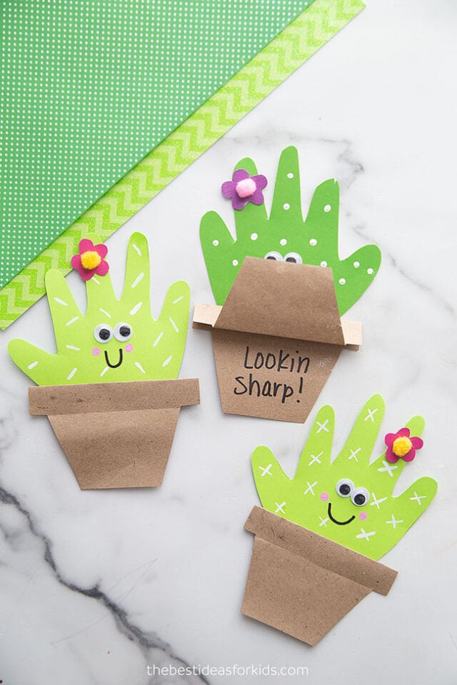 Cactus Handprint Craft for Kids