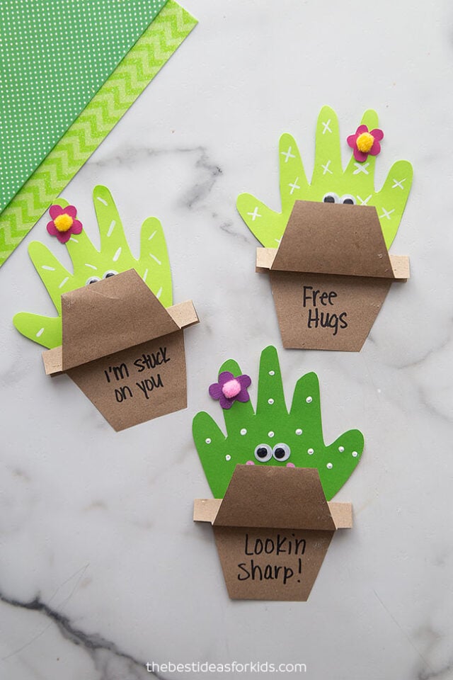 Handprint Cactus Card Craft