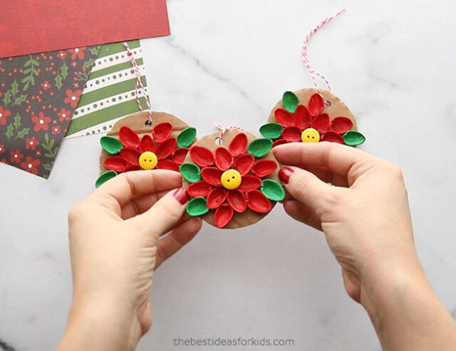 Pistachio Poinsettia Ornament