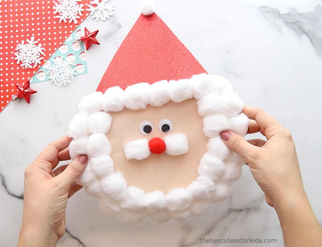 Santa Paper Plate Craft for Kids