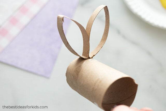 Glue on Bunny Ears to Paper Roll