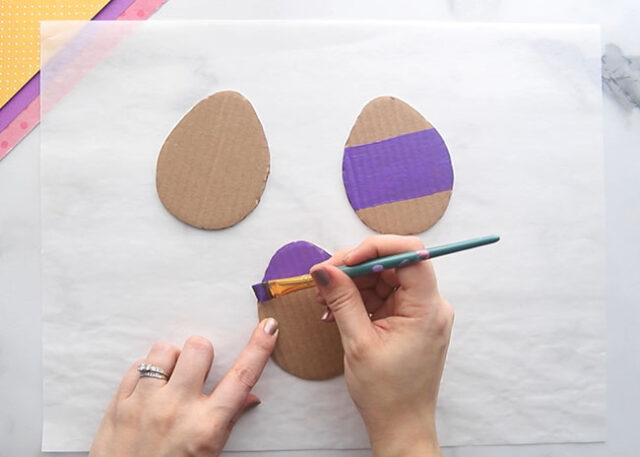 Paint Cardboard Easter Eggs