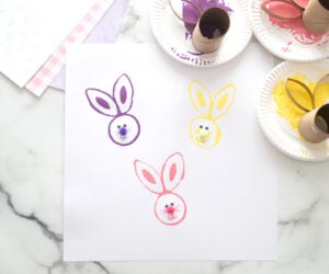 Paper Roll Bunny Stamps